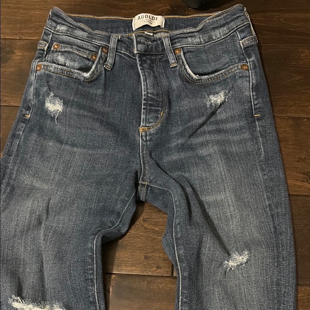 AGOLDE Distressed Blue Jeans